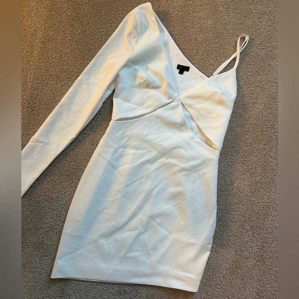 NBD Tobius Mini Dress Ivory/White